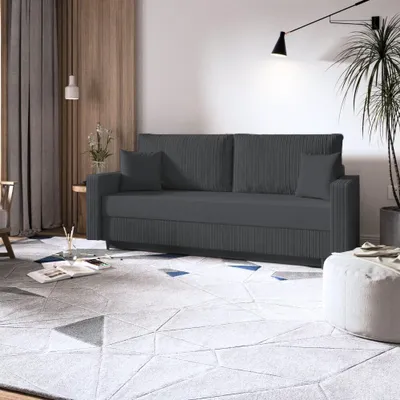 Produktbild von Sofa, Schlafsofa mit Schlaffunktion MARINO (Schwarz - POSO 135)