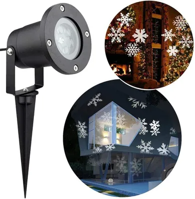LED-Schneeflocken-Projektor, wasserdicht, 4W, IP65, für Innen & Außen