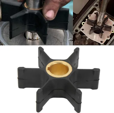 Image de Roue de pompe à eau à 6 pales 377230 Pièce de rechange pour moteur hors-bord Johnson Evinrude OMC 35 ch, 40 ch, 50 ch, 55 ch