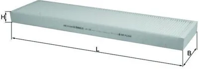 Immagine prodotto di Filtro abitacolo MAHLE LA 25, filtro antipolline per BMW Serie 3, berlina (E90)