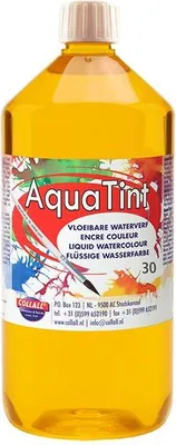 Obrázek produktu pro Collall akvarel žlutý Ecoline Aquatint láhev 1 litr dětské barvy
