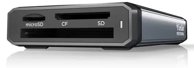 Produktbild von SanDisk PRO-READER, CF, MicroSD (TransFlash), SD, Schwarz, USB 3.2 Gen 2 (3.1 Gen 2) Type-C, 60 mm, 19 mm, 115 mm