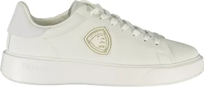 Produktbild von Weiße Herrensportschuhe mit Kontrastdetails und geprägtem Logo