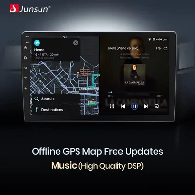 Obrázok produktu pre Autorádio 9 palcov, dvojitý DIN systém – Android 13 s dotykovým displejom, Wi-Fi, GPS a výkonom 4x45W