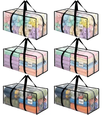 Immagine prodotto di Set di 6 sacche impermeabili con cerniera, ideali per il trasloco