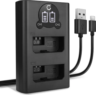 Image de CELLONIC Chargeur Double LP-E5 Smart et Rapide compatible avec Alimentation Dual LC-E5 CBC-E5 de Charge