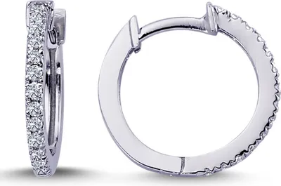 Produktbild von Diamant Creolen 14 Karat Weißgold