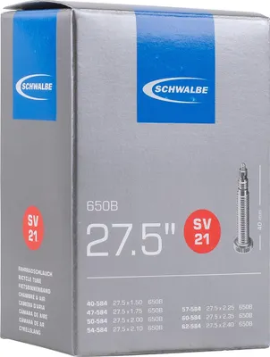 Image de Schwalbe 10400153V chambre à air vélo valve Presta 27.5" 25.4 - 50.8 mm