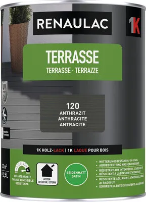 Produktbild von RENAULAC Terrassenfarbe seidenmatt anthrazit 2.5 l