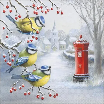 Immagine prodotto di Natale - Tovaglioli da cocktail 25 x 25 cm - 3 veli - 15