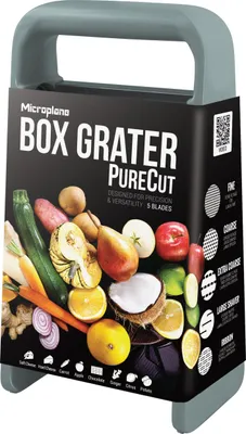 Produktbild von Microplane Box Grater / Vierkantreibe PureCut – 5-in-1 – Eucalyptus Green 34742