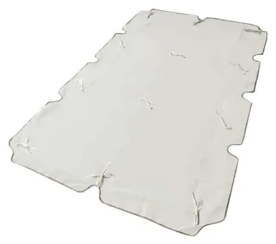 Image de Housse de rechange pour balancelle de jardin 3 places en polyester hydrofuge, 200 x 112 x 1 cm - Beige