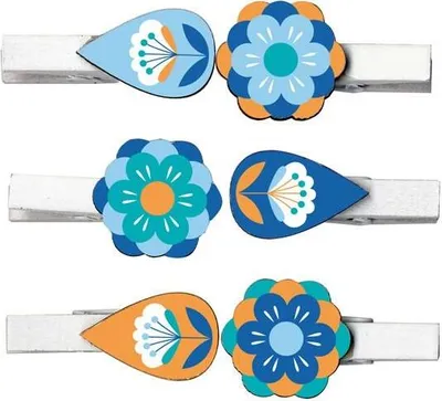 Produktbild von Mini Wäscheklammern Blumenmuster