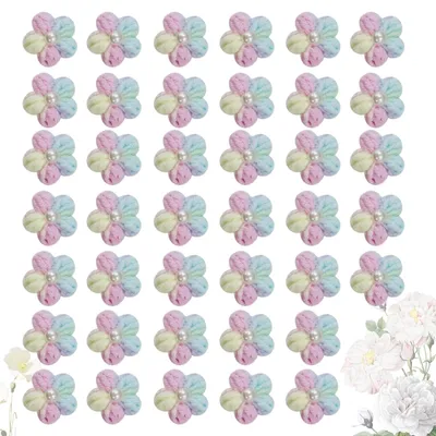 Productafbeelding van Häkelbloemen Aanpatches - 40 Stuks van 2 cm voor Creatief Handwerk