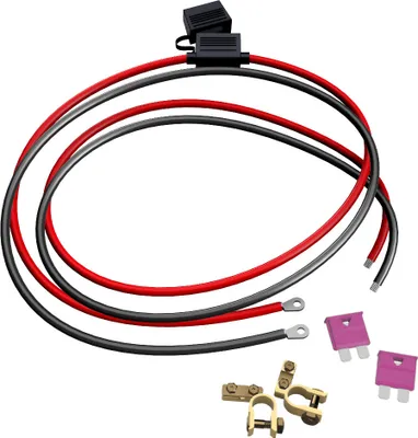 Produktbild von Offgridtec 1,5m 4mm² Batteriekabel M8 mit Flachsicherungshalter, 10A Sicherung und Polklemmen