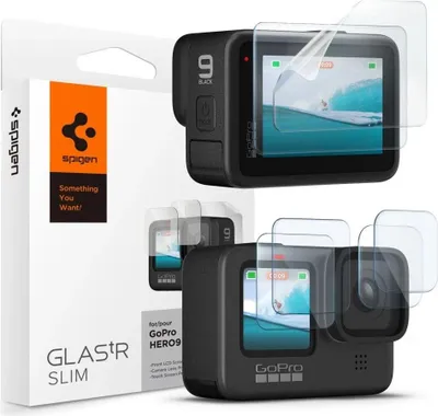 Produktbild von Spigen HERO11 Black Screen Protector, Transparent, GoPro HERO11 Black, Gehärtetes Glas, 62 mm, 0,254 mm, 40,9 mm