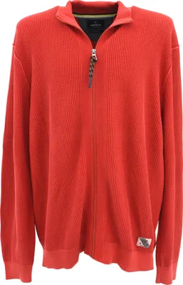 Produktbild von 33191 Lerros, ,  Herren Strickjacke, mittlerer Jacquardstrick, erdbeerrot, 3XL