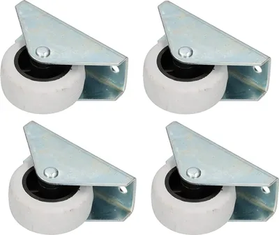 Image de KOTARBAU® 4 pcs roulettes de transport Ø 40 mm caoutchouc cadre acier Roulettes de meuble Tous les sols Roulettes pivotantes Caisses Fixes Roulettes coulissantes Roulettes à outils Roulettes fixes