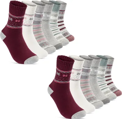 Produktbild von 6 oder 12 Paar THERMO Socken Damen mit Innenfrottee Wintersocken Damensocken 38204 - 12er 35-38