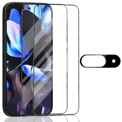 Zdjęcie produktu dla 2-pak Google Pixerl 9 Szkło ochronne na ekran & 1-pak ochrona obiektywu - Szkło hartowane 9H - Super jakość 3D