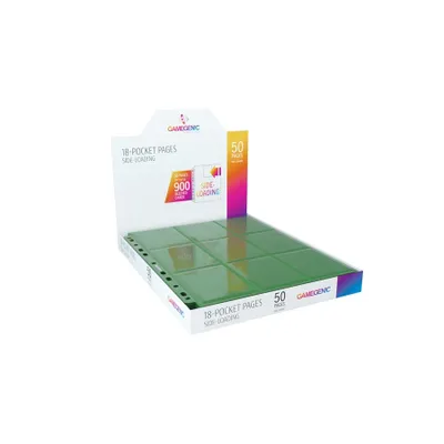 Produktbild von Gamegenic Kartenmappe Sideloading 18-Pocket Display grün 50 Stück