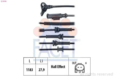 Produktbild von FACET ABS Sensor Raddrehzahl für FIAT 500 (312) 21.0166