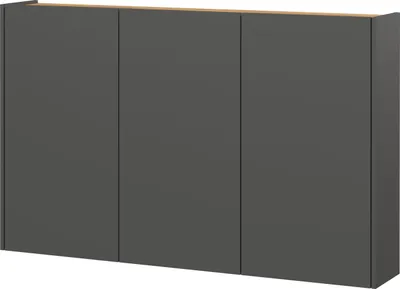 Schuhschrank 138x87x25 cm, 3-türig, 9 Böden, graphit/Eiche