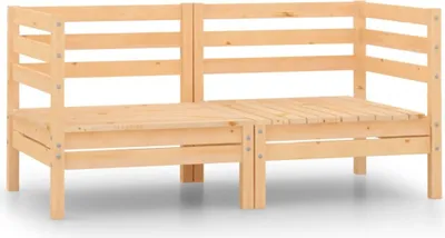 Image de vidaXL 2-Sitzer-Gartensofa Kiefer Massivholz
