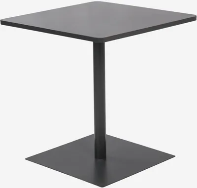 Produktbild von sweeek - Bistro-Gartentisch quadratisch aus Stahl für 2 Personen - Anthrazit