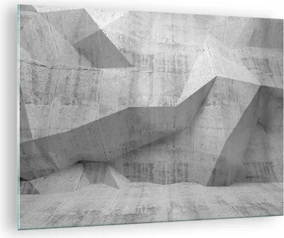 Produktbild von Bilder auf glas - Einteilig - Beton Wand Grau - 70x50cm - Glasbilder - Wandbilder - Bilder - zum Aufhängen bereit - Wanddekoration aus Glas - Glas Bilder - Wandbild auf Glas - GAA70x50-4183