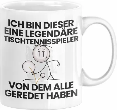 Produktbild von Tischtennisspieler Geschenk Tasse Lustige Geschenkidee Geburtstag für Tischtennisspieler Ich Bin Dieser Legendäre Tischtennisspieler Von Dem Alle Geredet Haben Kaffee-Becher (Weiß)