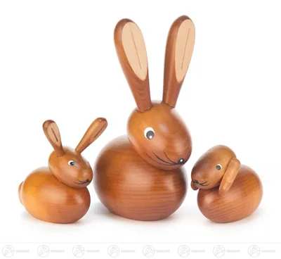 Produktbild von Ostern & Frühjahr Hasenfamilie (3)  Höhe ca 17 cm NEU