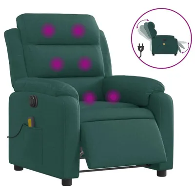 Produktbild von Massagesessel Elektrisch Dunkelgrün Stoff