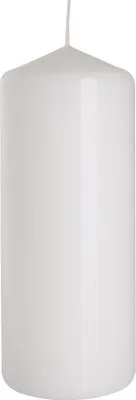 Produktbild von WEISSE Zylinderkerze Kommunion Hochzeit BISPOL 6x15cm