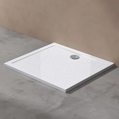 Immagine prodotto di doporro Piatto Doccia 75x80 Rettangolare in Acrilico Bianco Lucido H 4 cm Ultraslim con Design Antiscivolo - Lucia02AR