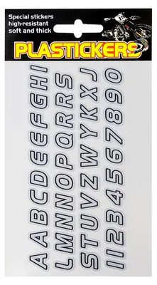 Produktbild von Reflektierende Aufkleber Plasticker Buchstaben und Numero für Motorrad