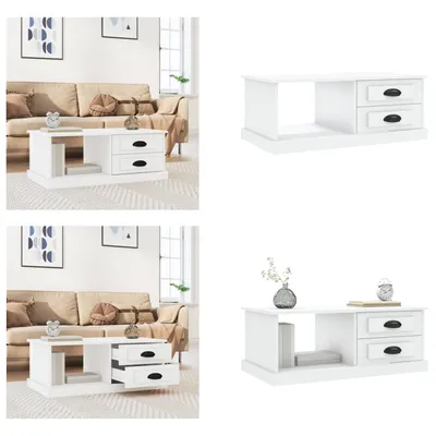 Produktbild von vidaXL Couchtisch Weiß 90x50x35 cm Holzwerkstoff - Couchtisch - Couchtische - Beistelltisch - Sofatisch