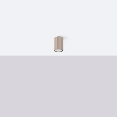 Image de Plafonnier KARBON 10 taupe 1xGU10 10W aluminium 10x6.5x6.5cm Sollux Lighting