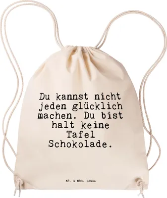 Produktbild von Mr. & Mrs. Panda gym tasche Du kannst nicht jeden... - Transparent - Geschenk, gymnastiktasche, Süßes, Brot, Freundin, zugbeutel, Sprüche, wander rucksack, Einhorn