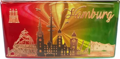 Produktbild von Magnet Epox Skyline Hamburg bunt