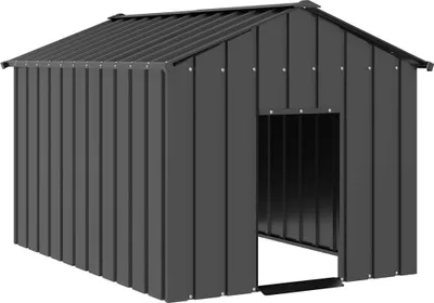 Imagen del producto de Caseta para perros con techo acero galvanizado 113x153x101 cm