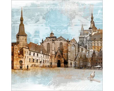 Produktbild von Glasbild Osnabrück Wahrzeichen II 80x80 cm