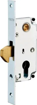 Image de Boitier de serrure encastrable à cylindre pour portail, axe 30mm, bouts carrés, zingué - THIRARD