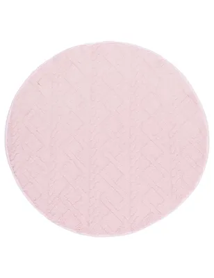 Produktbild von Weicher Badezimmer Teppich Style mit Pullover Muster - rund - 67cm Rosa