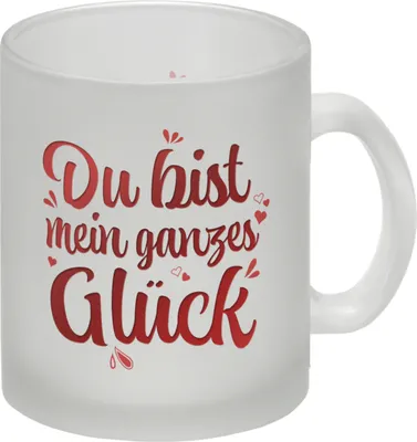 Produktbild von Du bist mein ganzes Glück Glas Tasse