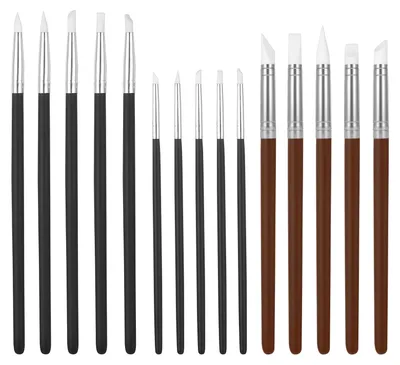 Silikonpinsel-Set, 15 Stück, für Malen nach Zahlen & Modellieren