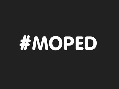 Produktbild von Aufkleber - "#MOPED" Folienplot Weiß, mit Übertragungsfolie