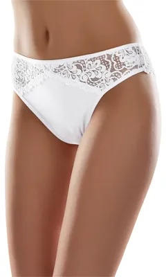 Produktbild von Merry Style Damen String Tanga Brazilian mit Spitze MSGAB45 (Weiß, 36 (Herstellergröße: S))