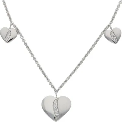 Produktbild von JuwelmaLux Collier Herzen 925/000 Sterling Silber mit synth. Zirkonia JL10-05-2950