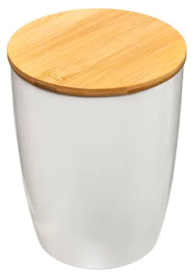 Immagine prodotto di 5 five simply smart - vaso in Vetroceramica con coperchio in bambù "seramik" 1,5l bianco